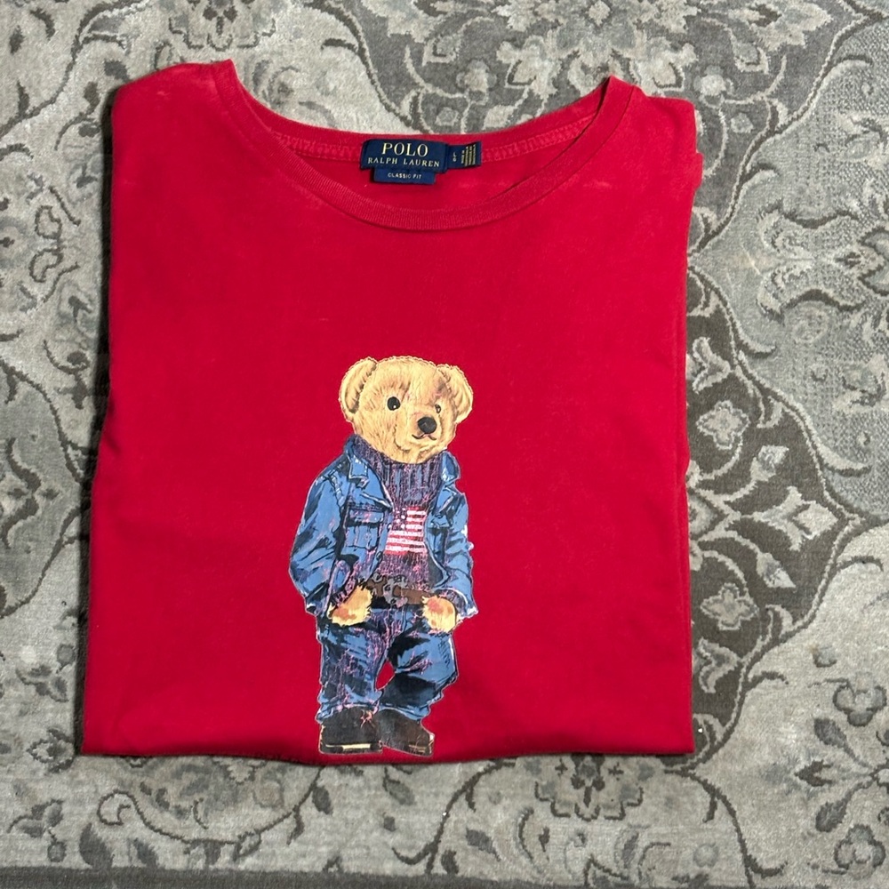 Polo Ralph Lauren bear t shirt red